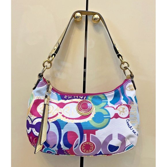 Coach Handbags - Y2K VINTAGE COACH SIGNATURE POPPY POP C GRAFFITI SHOULDER HAND BAG PURSE RARE